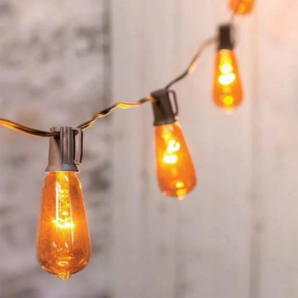 Other - Orange Edison Light Strand, 10 ct Halloween Fall D